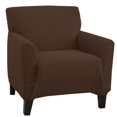 thumbnail image 1 of Great Bay Home 1-Piece Knitted Jacquard Armchair Stretch Slipcover, Chocolate, 1 of 6