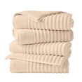 thumbnail image 1 of Great Bay Home Luxury 100% Cotton Ribbed Texture 4-Pack Bath Towel Set, Dune, 1 of 6