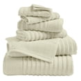 thumbnail image 1 of Great Bay Home Luxury 100% Cotton Ribbed Texture 6-Piece Towel Set, Sage Green, 1 of 6