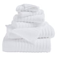 thumbnail image 1 of Great Bay Home Luxury 100% Cotton Ribbed Texture 6-Piece Towel Set, White, 1 of 6