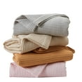 AllSeason Waffle Cotton Bed Blanket 90x90 (Full / Queen, Toffee