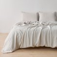 thumbnail image 1 of Great Bay Home 100% European Flax Linen Duvet Cover Set, Lightweight, Breathable, 2-Piece Set (Sand, Twin / Twin XL), 1 of 4