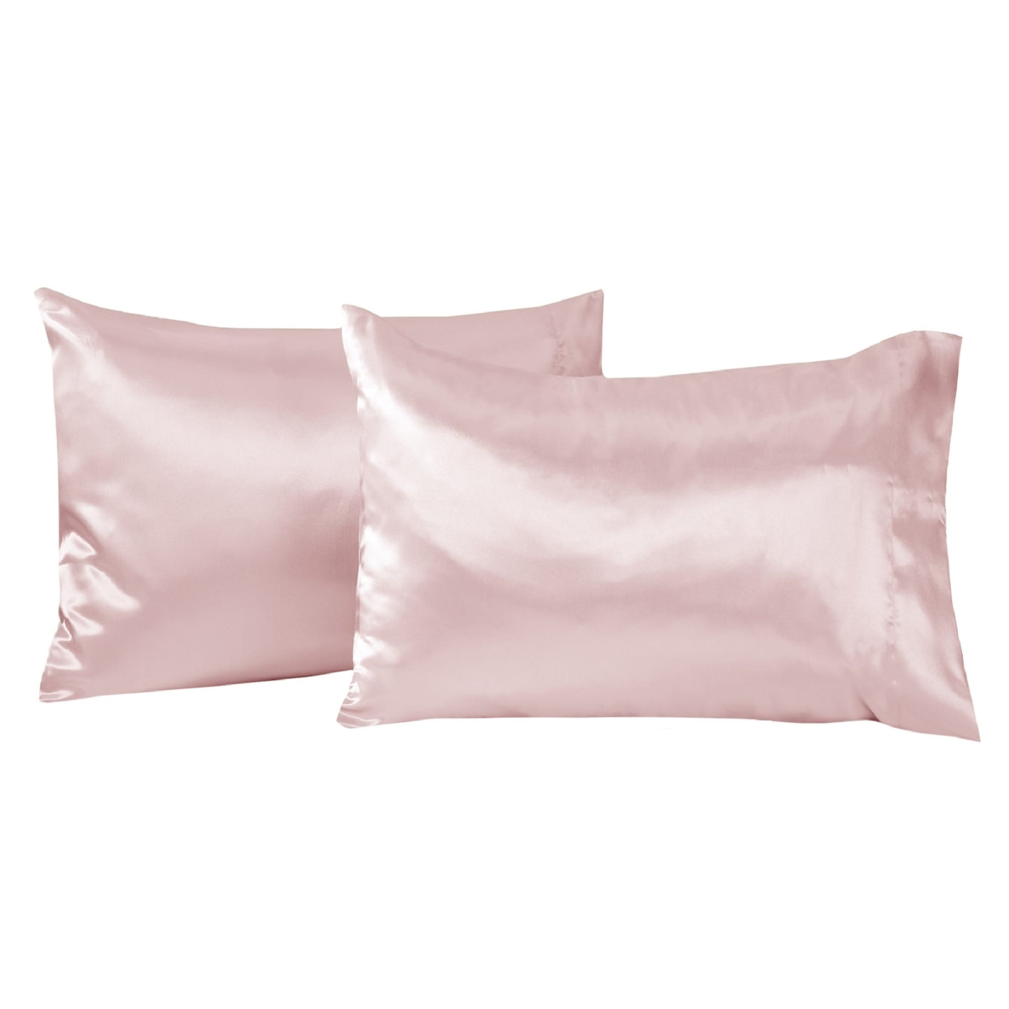 Luxurious Pink Satin Silk King Pillowcase Set