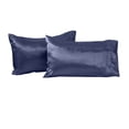 thumbnail image 1 of Great Bay Home 2-Pack Sateen Silk Microfiber Pillowcase  (Standard Pillowcase, Navy), 1 of 6