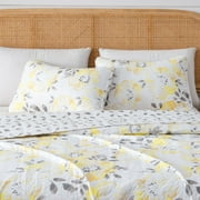 Great Bay Home All-Season Reversible Reversible Quilt Set With Shams Full / Queen, Helene - Yellow