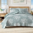 thumbnail image 1 of Coastal Quilt Set - Lightweight, Soft, All-Season - 2-Piece Reversible Bedding Set (Twin / Twin XL, Ether Blue), 1 of 6
