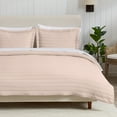 thumbnail image 1 of Great Bay Home Channel Stitch Modern Ribbed Reversible Quilt Set With Shams  (Full / Queen, Rose Clay), 1 of 6