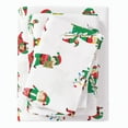 thumbnail image 1 of Great Bay Home Christmas Flannel Sheet Set - 100% Turkish Cotton - Double Brushed - King, Christmas Elves, 1 of 5