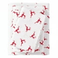 thumbnail image 1 of Great Bay Home 4-Piece 100% Turkish Cotton Flannel Sheet Set, King, Reindeer, 1 of 5