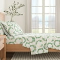 thumbnail image 1 of Great Bay Home Christmas Flannel Sheet Set - 100% Turkish Cotton - Double Brushed - King, Wreath, 1 of 6