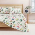 thumbnail image 1 of Great Bay Home Christmas Flannel Sheet Set - 100% Turkish Cotton - Double Brushed - Twin, Holiday Gnomes, 1 of 6