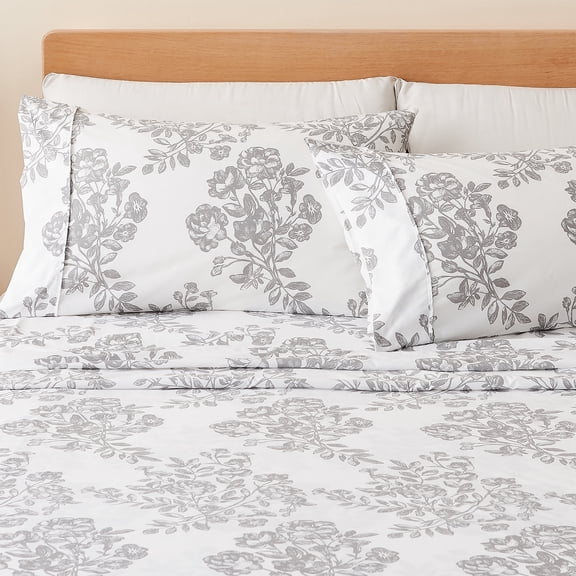 Ultra-Soft Printed Microfiber Sheet Set, Full, 4 Pieces