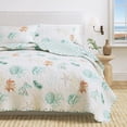 thumbnail image 1 of Coastal Quilt Set - Lightweight, Soft, All-Season - 2-Piece Reversible Bedding Set (Twin / Twin XL, Coral Reef), 1 of 6