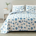 thumbnail image 1 of Great Bay Home Coastal Blue Polycotton Quilts, Queen - Reversible, 1 of 6