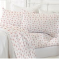 thumbnail image 1 of Great Bay Home Coastal Microfiber Wrinkle Resistant Sheet Set  (King, Starfish - Coral), 1 of 6
