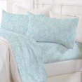 thumbnail image 1 of Great Bay Home Coastal Microfiber Wrinkle Resistant Sheet Set  (Queen, Blue Coral), 1 of 6