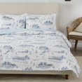 thumbnail image 1 of Great Bay Home Coastal Toile Reversible Reversible Quilt Set With Shams  (Full / Queen, Cape Elizabeth), 1 of 4