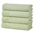 thumbnail image 1 of Great Bay Home Quick Dry Diamond Waffle 4 Piece Bath Towel Set, Pale Green, 1 of 6