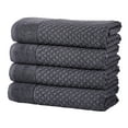 thumbnail image 1 of Great Bay Home Quick Dry Diamond Waffle 4 Piece Bath Towel Set, Stone Blue, 1 of 7