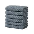 thumbnail image 1 of Great Bay Home Quick Dry Diamond Waffle 6 Piece Hand Towel Set, Blue, 1 of 7