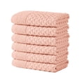 thumbnail image 1 of Great Bay Home Quick Dry Diamond Waffle 6 Piece Hand Towel Set, Blush, 1 of 7