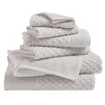 thumbnail image 1 of Great Bay Home Quick Dry Diamond Waffle 6 Piece Towel Set, Light Grey, 1 of 7