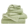 thumbnail image 1 of Great Bay Home Quick Dry Diamond Waffle 6 Piece Towel Set, Pale Green, 1 of 7