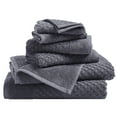 thumbnail image 1 of Great Bay Home Quick Dry Diamond Waffle 6 Piece Towel Set, Stone Blue, 1 of 7