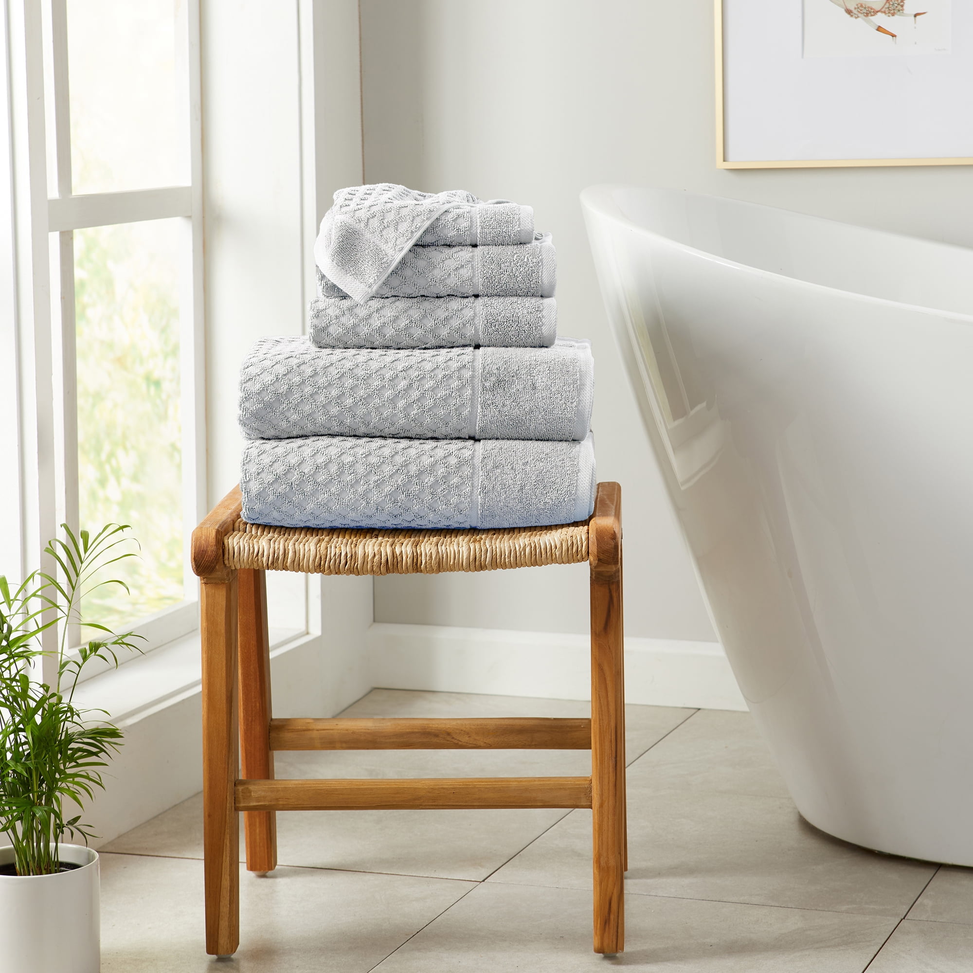 FreshFolds Ultra-Soft & Absorbent 100% Cotton 6-Piece Towel Set