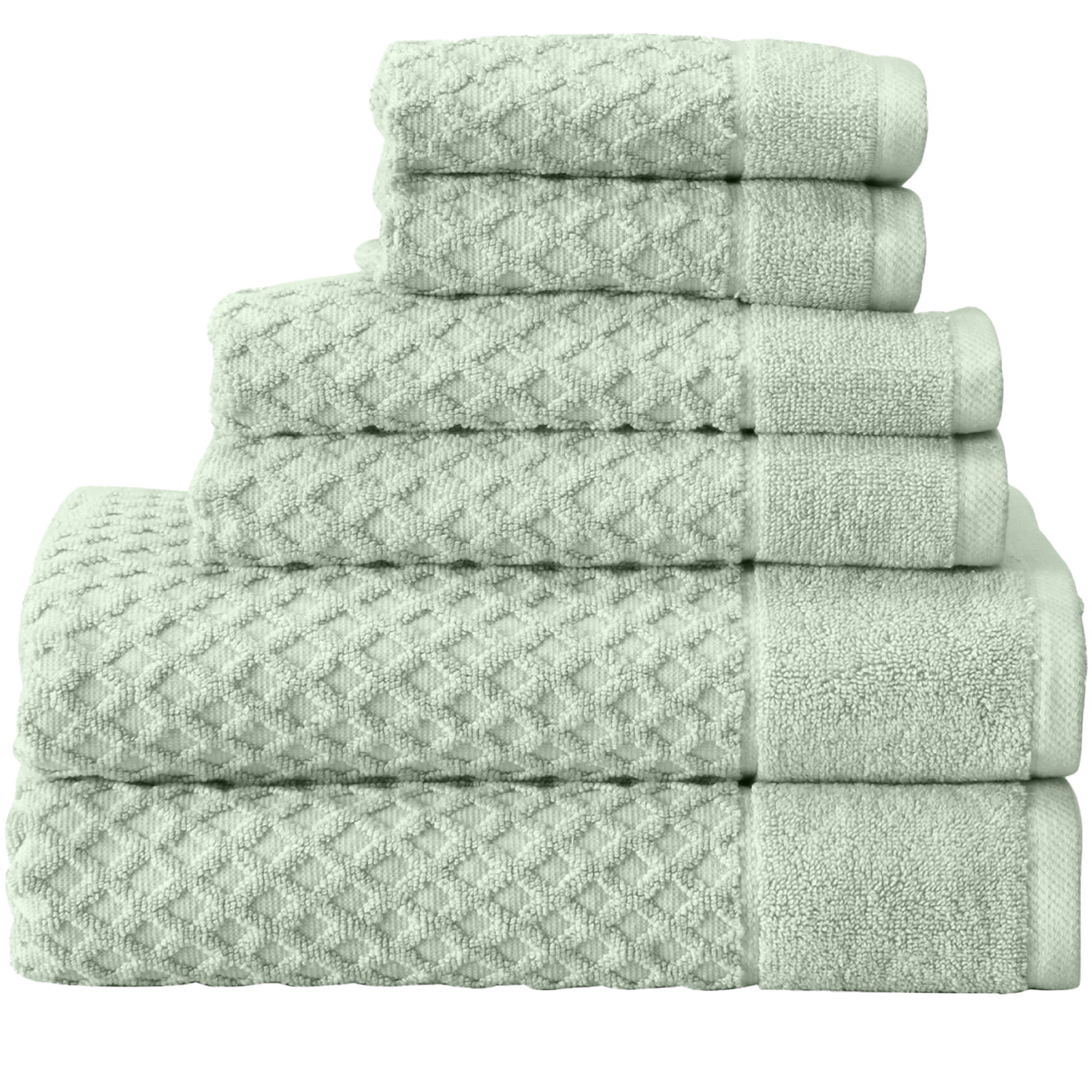 FRONTGATE Diamond Trellis Bath Towels Solid Graphite
