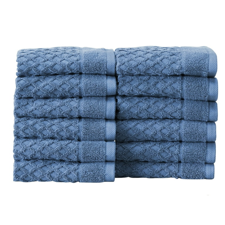 Great Bay Home Cotton Diamond Textured Quick-Dry Towel Set