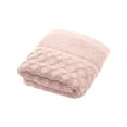 thumbnail image 1 of Great Bay Home Cotton Quick-Dry Textured Washcloth, 13" x 13", Pink, 1 of 6