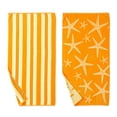 thumbnail image 1 of Great Bay Home Cotton Printed 2-Pack Beach Towel  (2 Pack - 30" x 60", Starfish - Orange / Yellow), 1 of 5