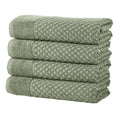 thumbnail image 1 of Great Bay Home Quick Dry Diamond Waffle 4 Piece Bath Towel Set, Eucalyptus, 1 of 7