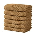 thumbnail image 1 of Great Bay Home Quick Dry Diamond Waffle 6 Piece Hand Towel Set, Mocha, 1 of 7