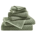 thumbnail image 1 of Great Bay Home Quick Dry Diamond Waffle 6 Piece Towel Set, Eucalyptus, 1 of 6