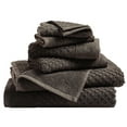 thumbnail image 1 of Great Bay Home Quick Dry Diamond Waffle 6 Piece Towel Set, Midnight, 1 of 7