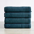 thumbnail image 1 of Great Bay Home Ribbed Terry Quick Dry Towel Set (Hand Towel (4-Pack), Blue), 1 of 6