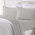thumbnail image 1 of Great Bay Home Cotton T-Shirt Jersey Knit Flannel Sheet Set  (King, Light Grey), 1 of 6