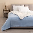 thumbnail image 1 of Great Bay Home Cozy Plush / Sherpa Reversible Throw Blanket, King, Powder Blue, 1 of 5