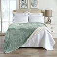 thumbnail image 1 of Great Bay Home Cozy Plush / Sherpa Reversible Throw Blanket, Twin, Aqua Foam, 1 of 4