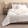 thumbnail image 1 of Great Bay Home Cozy Plush / Sherpa Reversible Throw Blanket, Twin, Optic White, 1 of 5