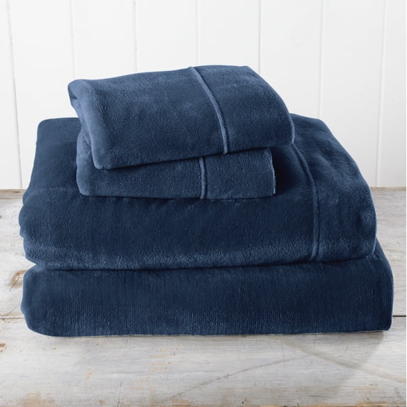 Great Bay Home Extra Soft Cozy Velvet Plush Sheet Set. Deluxe Bed Sheets with Deep Pockets.