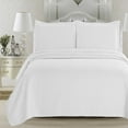 thumbnail image 1 of Great Bay Home Herringbone Stitch All-Season Reversible Quilt Set With Sham (Full / Queen, White), 1 of 5