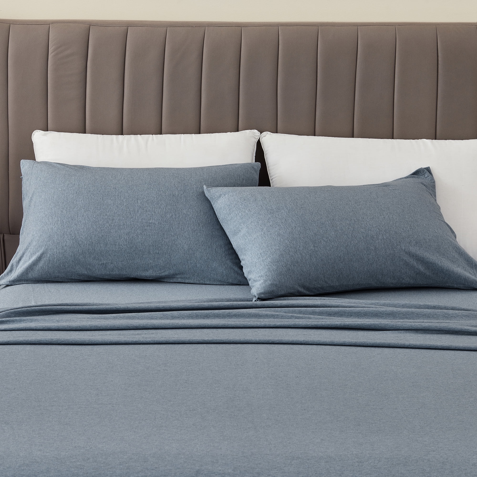 Great Bay Home Jersey Knit Cotton Blend Sheet Set, Twin, 3 Pieces ...
