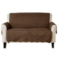 thumbnail image 1 of Great Bay Home Medallion Stitched Reversible Washable Pet Furniture Protector  (Love Seat, Chocolate / Taupe), 1 of 8