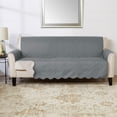 thumbnail image 1 of Reversible Quilted Furniture Protector, Machine Washable Slipcover, Sofa, Mirage Gray / Flax, 1 of 6