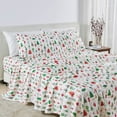 thumbnail image 1 of Great Bay Home Microfiber Bed Sheet Set, 4-Piece Holiday-Themed Sheets, King, Twinkling Ornaments, 1 of 6