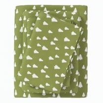 Great Bay Home Lodge Flannel Sheet Set - 100% Turkish Cotton - Double Brushed (Full, Little Trees - Olive)