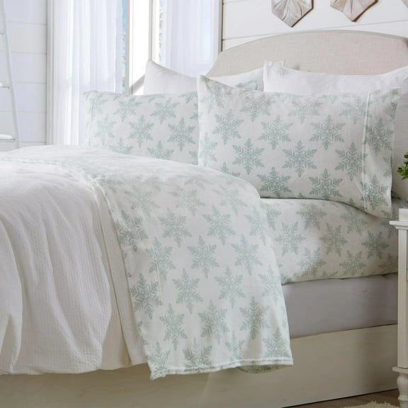 Great Bay Home Printed Plush Sheet - Velvet Luxe-Lodge Collection 4 Piece Set King Size